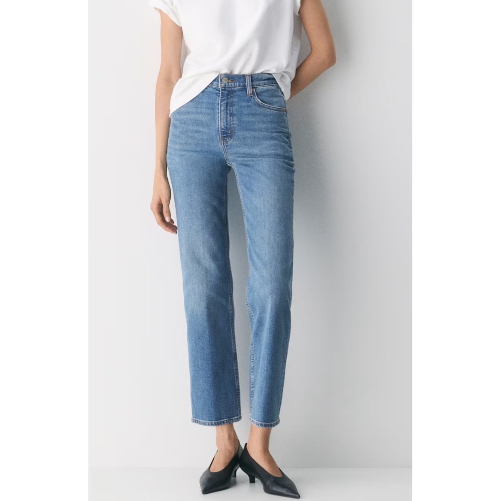 Aritzia Denim Forum The Arlo Hi-Rise Straight Jean Blue Denim Size 29
